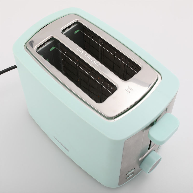 220V~240V toaster steel Retro Style Aesthetic 2 Slice Toaster Pastel Green for household appliances toaster price good