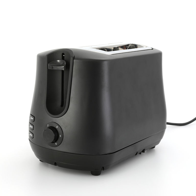 Black Wide Slot 2 Slice Toaster  with Pop Up Reheat Defrost Functions 6-Shade Control  toaster machine