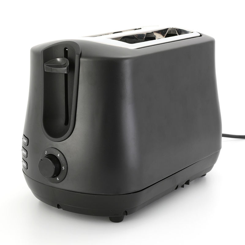 Black Wide Slot 2 Slice Toaster  with Pop Up Reheat Defrost Functions 6-Shade Control  toaster machine