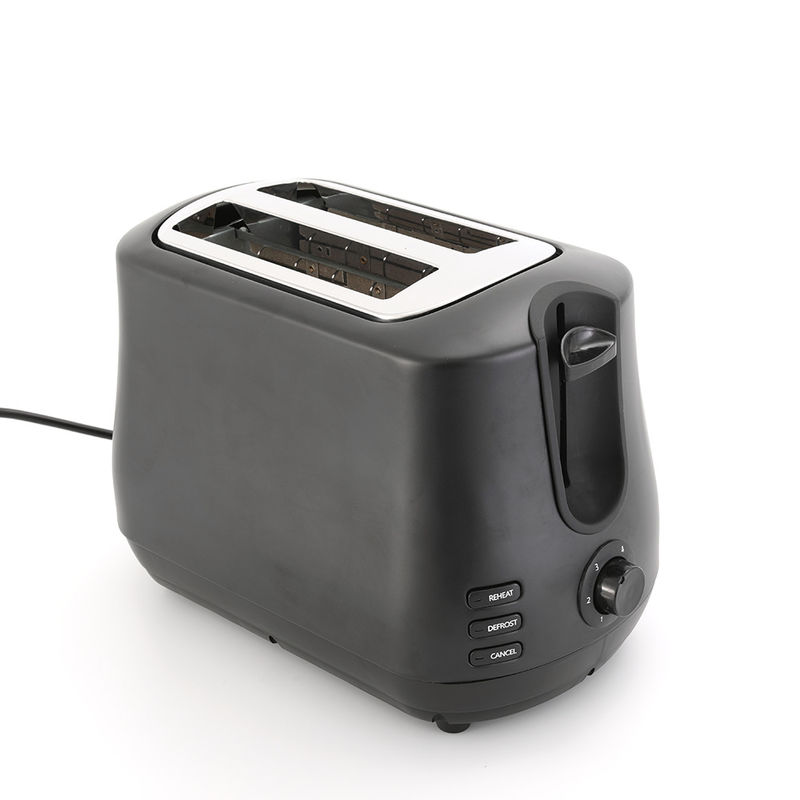 Black Wide Slot 2 Slice Toaster  with Pop Up Reheat Defrost Functions 6-Shade Control  toaster machine