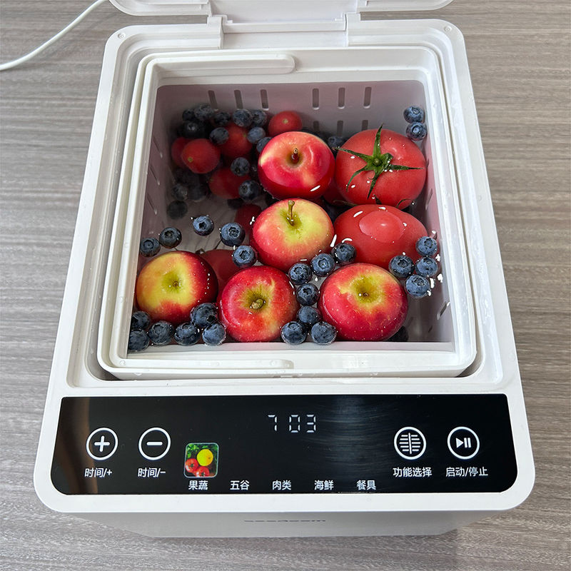 TFT Touch  Fruits Vegetables Cleaner Industrial Bubble Cleaning Food Machine For Pesticide Residue