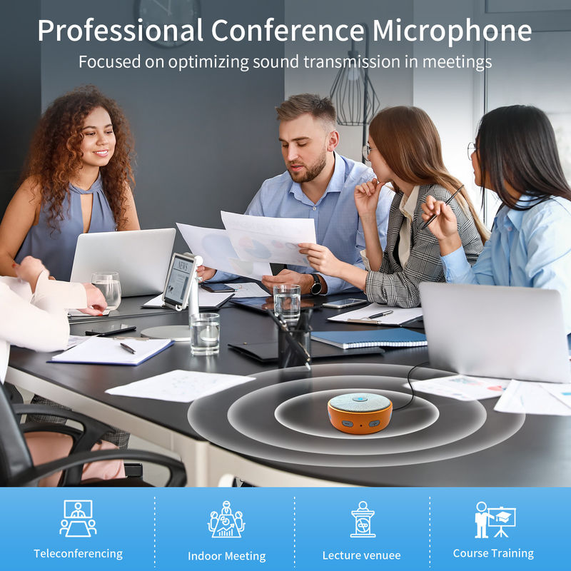 190MHz Conference Speaker And Microphone Bluetooth With AI Noise Reduction Mics Good Voice Pick Speakerphone