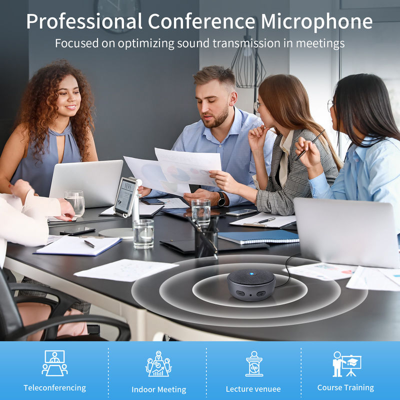 Office Conference Speakerphone  360 degree Enhanced Voice Pickup & Noise Cancelling Speakerphone for office meeting